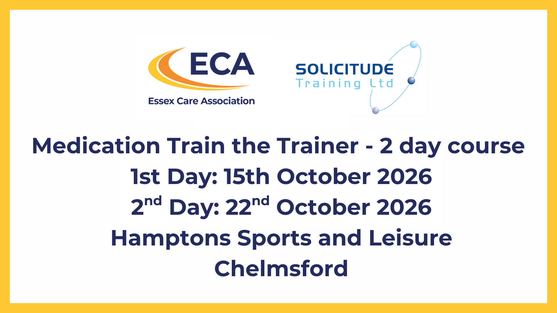 Medication Train the Trainer - 2 Day Course