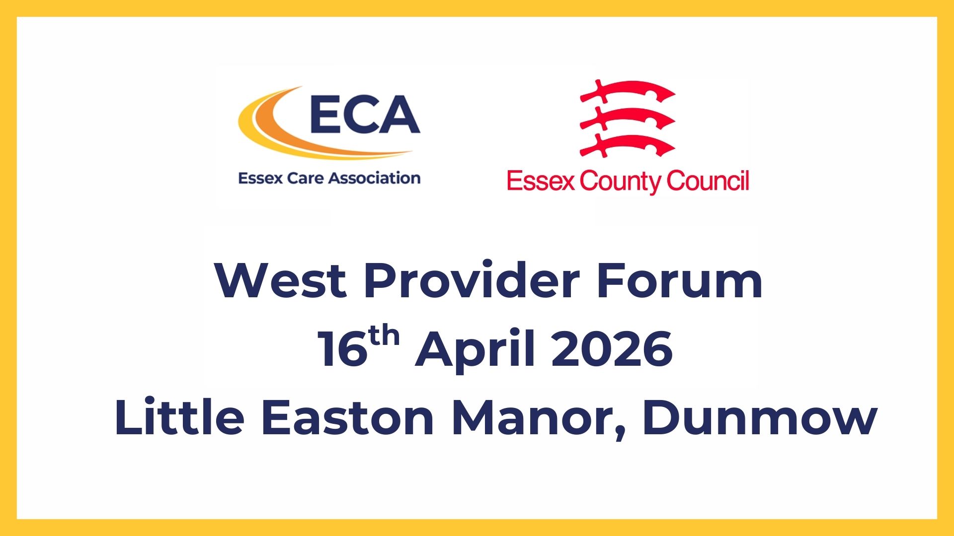 West Essex Provider Forum
