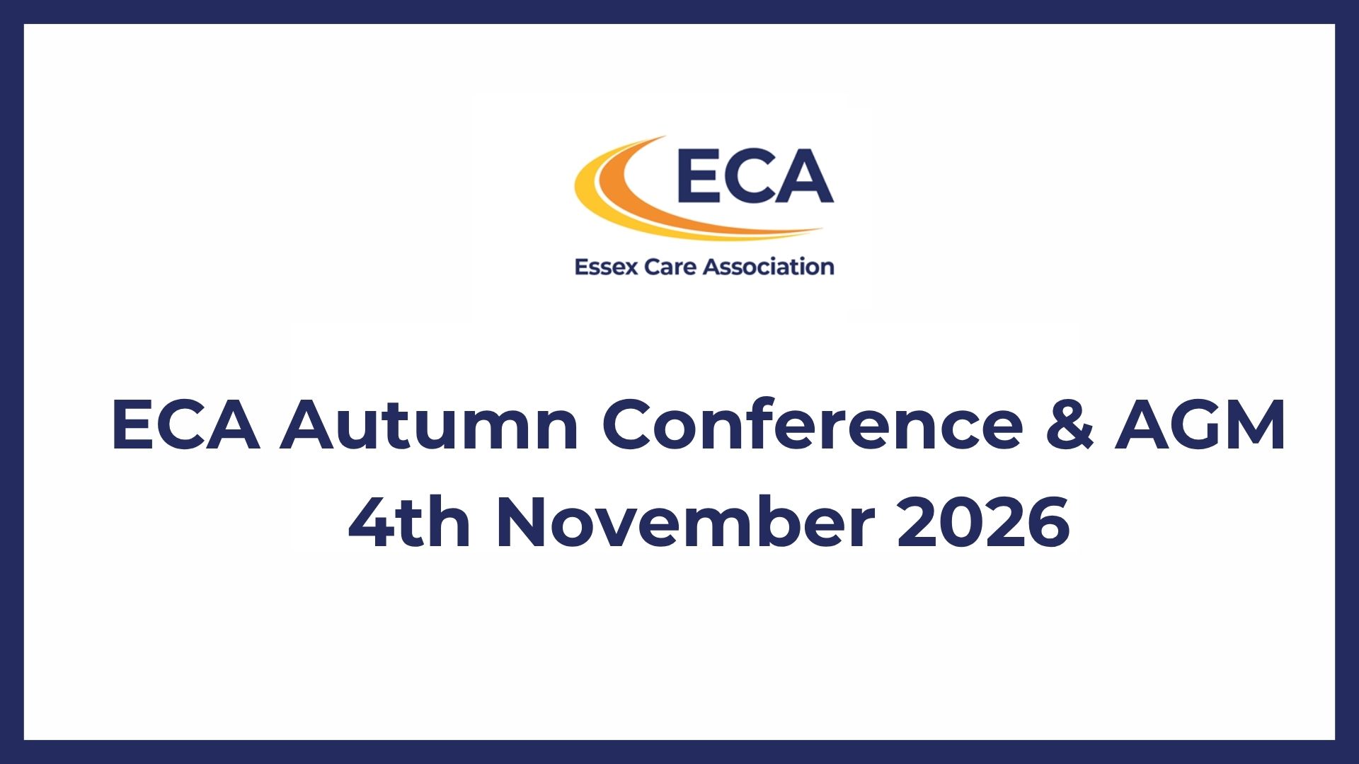 ECA Autumn Conference and AGM - 4th November 2026 